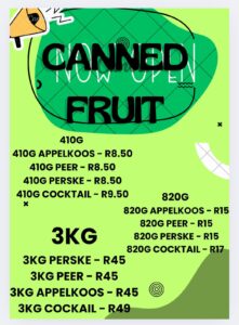 canned fruit